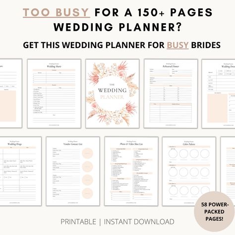 Wedding Planner Printable, Blush/BOHO Wedding Planner, Wedding Planner Book,Digital Wedding Planner,Wedding Binder,Wedding Planner Organizer kidplannerprintable #2024planner #monthlyplannertemplate #notiondailyplanner📙 Wedding Planner Printable, Digital Wedding Planner, Wedding Organizer Planner, Wedding Binder, Wedding Planner Book, Wedding Planner Printables, Wedding Expenses, Wedding Guest List, Planner Organiser