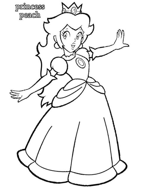 Pikachu Coloring Page, Super Mario Coloring Pages, Blank Coloring Pages, Printable Princess, Mario And Princess Peach, Princess Printables, Disney Princess Colors, Witch Coloring Pages, Disney Princess Coloring Pages