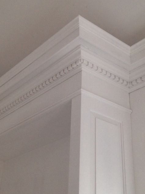 Detailed Crown Molding European Crown Molding, 1920s Crown Molding, Parisian Crown Molding, Crown Molding Designs, Detailed Crown Molding, Floral Crown Molding, Fluted Crown Molding, Intricate Crown Molding, Thick Crown Molding Ideas