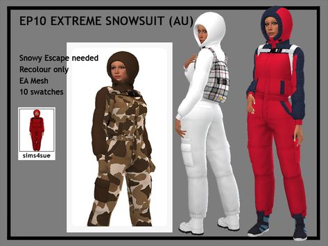 Sims 4 Snowsuit Cc, Sims 4 Hockey Cc, Pentagram Dress, Saffron Barker, Cheerleader Skirt, Ski Outfit, Ski Gear, Strap Crop Top, Ski Suits