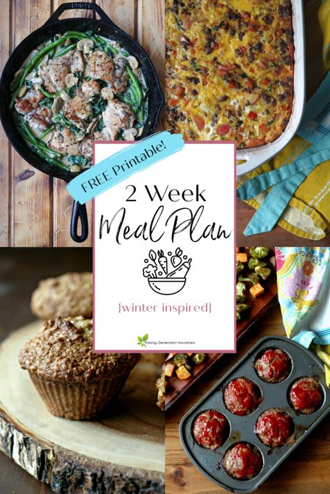 Nourishing 2 Week Meal Plan {Winter Inspired Part 1} - Raising Generation Nourished Food Exchange Meal Plan, Quick Nourishing Meals, Winter Meal Plan Families, Raising Generation Nourished, Wapf Meal Plan, Weston Price Meal Plan, Ancestral Meal Plan, Nourishing Traditions Meal Plan, Nutrient Dense Meal Plan