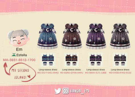 Witchy Dresses, Acnh Dress, Ac New Leaf, Animal Crossing Guide, Animal Crossing Qr Codes Clothes, Animal Crossing Wild World, Qr Codes Animal Crossing, Animal Crossing Characters, Animal Crossing Pocket Camp