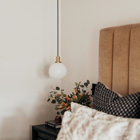 Just taking a little Saturday afternoon snooze from here 😴. #interiordesign #bedroomdesign #modernhome #homeinspirations #layeredstyle #brasslighting Hallway To Bedrooms, Schoolhouse Electric, Saturday Afternoon, Inspiring Spaces, Brass Lighting, Closet Bedroom, Home N Decor, Simple Lines, Bedroom Inspirations