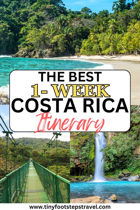 Looking for the best one week Costa Rica itinerary? Here you'll find the best activities to try, the top sights to see, where to stay, and more for a memorable vacation. 10 Day Costa Rica Itinerary, Costa Rica Itinerary 10 Days, Costa Rica Backpacking, Visiting Costa Rica, Costa Rica Itinerary, Maui Snorkeling, Central America Destinations, Costa Rica Travel Guide, Trip To Costa Rica