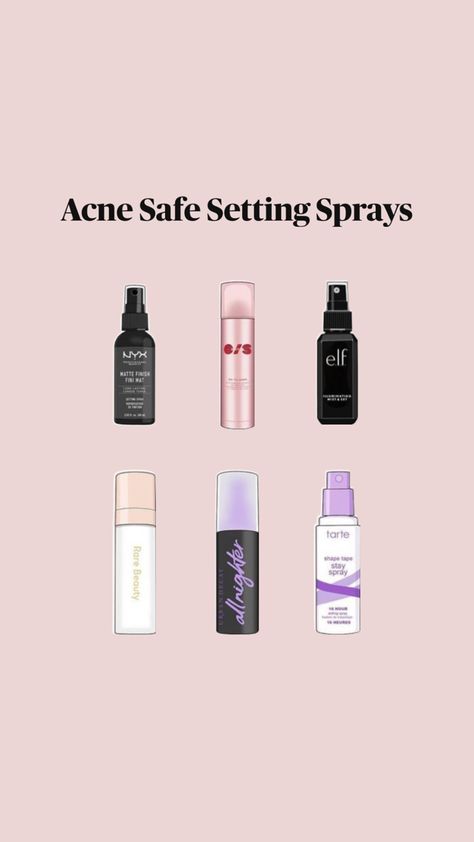 Acne Safe Setting Spray, Acne Safe Makeup, Safe Makeup, Acne Makeup, Shape Tape, Setting Spray, Makeup Essentials, Cute Makeup, Acne Prone Skin