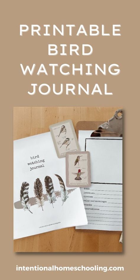 Bird Watching Journal, Nature Based Learning, Birding Journal, Nature Education, Homeschool Projects, Art Journal Resources, Study Journal, Homeschool Planner, Bird Crafts