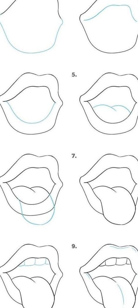 20 Easy Drawing Tutorials for Beginners - Cool Things to Draw Step By Step, Easy Drawing Tutorials for Beginners We live in beautiful times when all knowledge of the world is within reach of the Internet. Do you want to learn ..., Drawings Cool Things To Draw Easy, Things To Draw Easy, How To Draw Lips, Cool Things To Draw, Draw Lips, Draw Easy, Drawing Tutorials For Beginners, Easy Drawing Tutorial, Things To Draw