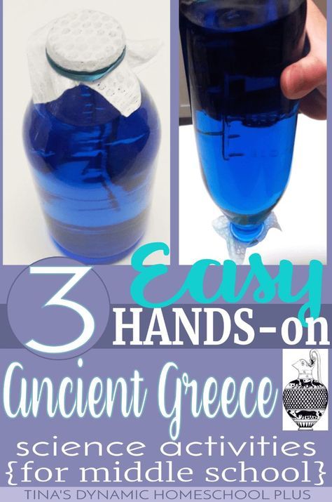 These activities are geared for middle school, but a high school student that has a science aversion would be engaged too. While studying the ancient civilizations, grab these ideas for an Ancient Greece hands-on science unit study. Click here to add thes Ancient Greece Crafts, Greece Activities, Greek Mythology Lessons, Ancient Greece Projects, Ancient Greece Activities, Homeschool Goals, Greek Activities, Science Unit Studies, Science Art Projects