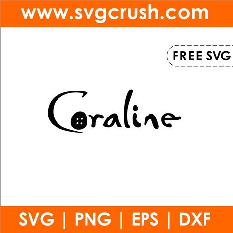 Horror Movie Svg Files Free, Coraline Svg Free, Coraline Svg, Logo Svg Free, Vinyl Decal Projects, Free Svg Files For Cricut, Disney Free, Free Cut Files, Diy Cricut