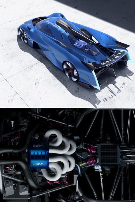 Alpine Alpenglow uses three hydrogen tanks to fuel a combustion engine Alpine Alpenglow, Combustion Engine, Fast Cars, Random Stuff, Cool Art, Fuel, Engineering, Cars, Art