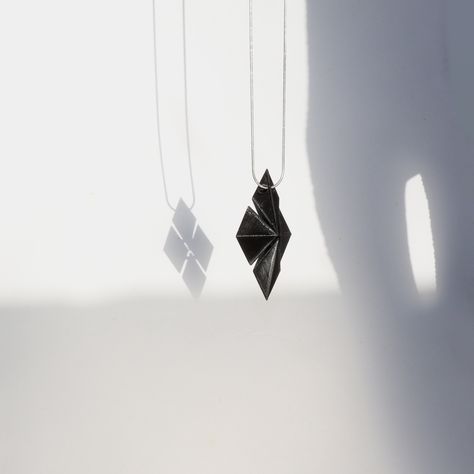 3d Printed Necklace, Geometric 3d, 3d Printing Technology, Jan 17, Necklace Statement, Black Necklace, Necklace Black, Diamond Shaped, Eco Conscious