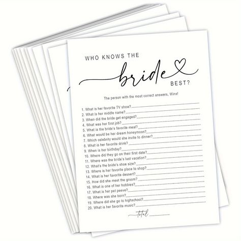 Faster shipping. Better service Bridal Shower Inspo, Bridal Games, Dream Honeymoon, Bachelorette Trip, Hen Do, Getting Engaged, Bridal Shower Games, Activity Games, Hen Party