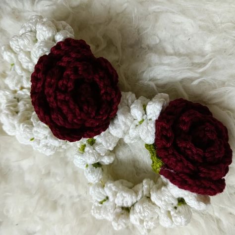 Pretty Rose Garlands / Gajrey pair in just 2400/- DC Separate 🎀 Rose Garland, Crochet Turtle, Pretty Rose, Pretty Roses, Crochet Stitches Tutorial, Crochet Designs, Easy Crochet, Crochet Stitches, Crochet Projects