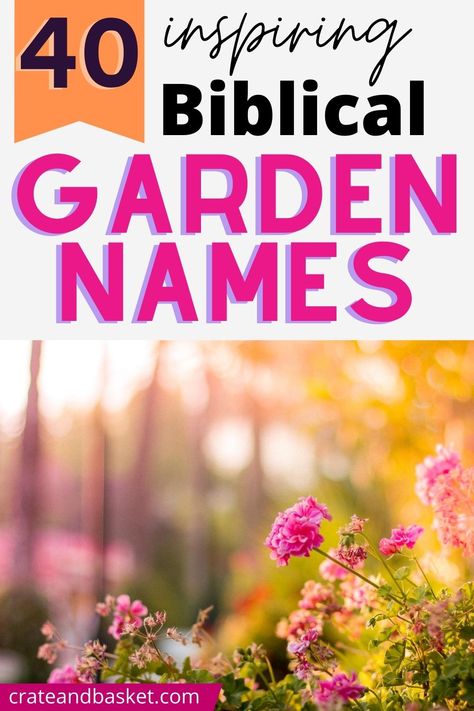 Garden Names Creative, Bible Garden Ideas, Christian Garden Ideas, Garden Names Ideas, Prayer Garden Ideas Backyards, Prayer Garden Ideas, Flowers In The Bible, Faith Garden, Biblical Garden