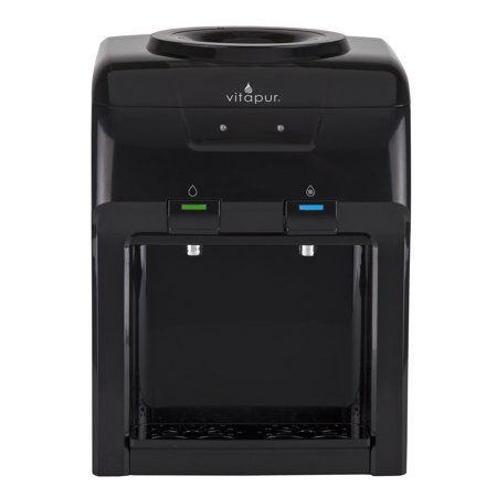 Vitapur VWD2036BLK-1 Countertop Water Dispenser (Room and Cold) Black 5 Gallon Water Dispenser, Semi Conductor, Countertop Water Dispenser, 5 Gallon Water Bottle, Steel Water Tanks, Gallon Water Bottle, Refreshing Water, Water Delivery, Water Dispensers