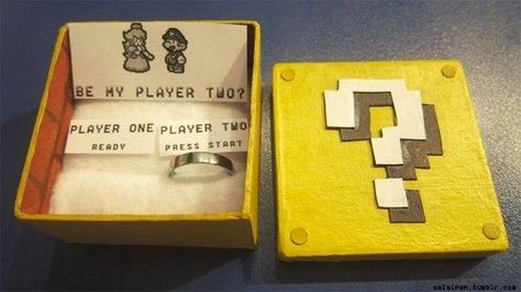 Be my player two? Player one ready. Player two press start. Cute Proposals, Ways To Propose, Wedding Proposals, Nerd Love, Marriage Proposal, Nerdy Things, Nerd Alert, Marriage Proposals, Nerd Stuff