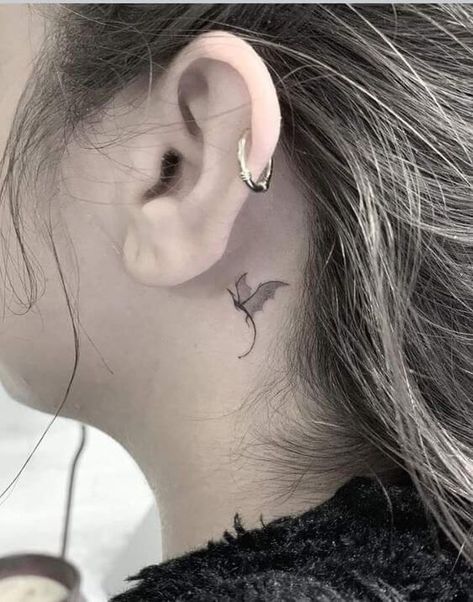 #tattoo, #tattoos, #inked, #tattooart, #tattooedwomen, #tattooedguys, #tattooinspiration, #tattooideas, #tattooworldwide, #tattoosociety, #InkLaughs, and #TattooFails​ Dragon Behind Ear Tattoo, Dragon Tattoo Ear, Dragon Tattoo Behind Ear, Fine Line Neck Tattoo, Fine Line Dragon Tattoo, Small Neck Tattoos, Girl Neck Tattoos, Behind Ear Tattoos, Small Dragon Tattoos