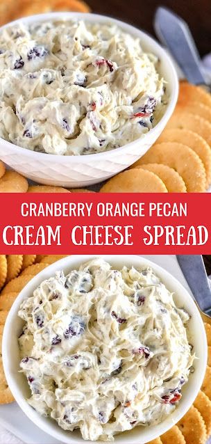 Orange Cranberry Cream Cheese Dip, Cranberry Orange Cream Cheese Dip, Flavoured Cream Cheese Recipes, Cranberry Orange Pecan Cream Cheese, Cranberry Orange Cream Cheese, Pecan Cream Cheese Rolls, Baked Cranberry Orange Cream Cheese Dip, Cranberry Pecan Cheese Ball, Pecan Cream Cheese Christmas Cookies