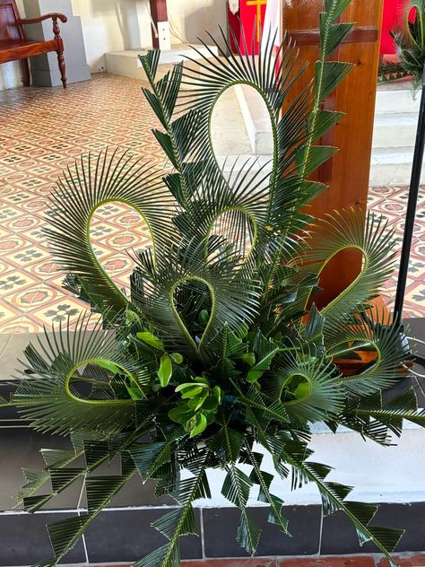 Foliage Arrangements, Modern Floral Arrangements, Floral Art Arrangements, Easter Floral Arrangement, Tropical Floral Arrangements, Tropical Flower Arrangements, Altar Arrangement, Large Floral Arrangements, Altar Flowers