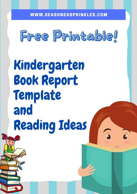 A book report printable template perfect for young learners in pre k , kindergarten and first grade Book Report Worksheet, Kindergarten Book Report, Book Report Printable, Teaching Story Elements, Book Report Template, Report Cover, Easy Books, Kindergarten Books, Printables Freebies