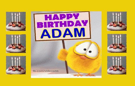 Happy Birthday Adam.Special birthday celebration to the name Happy Birthday Laura, Happy Birthday Adam, Leveling Up, Gif Images, Getting Older, Happy Birthday Greeting Card, Cards Birthday, Happy Birthday Greetings, Birthday Greeting