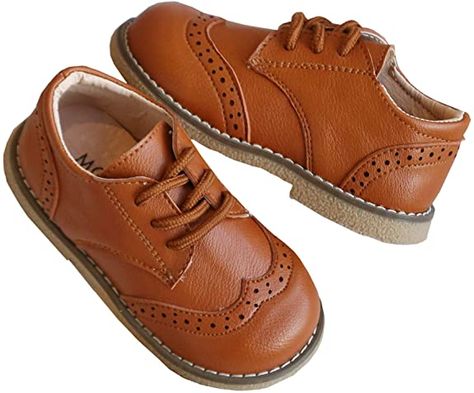 Amazon.com | DADAWEN Boy's Girl's Classic Lace-Up School Uniform Oxford Comfort Dress Shoes Loafer Flats (Toddler/Little Kid) | Oxfords Comfortable Mens Shoes, Girls Dress Shoes, Shoes For Boys, Church Dress, Baby Born, Shoes Wedding, Stylish Kids, Shoes Lace