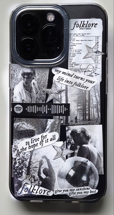 Folklore Phone Case, Main Character Moment, Customised Iphone Case, Clear Phone Case Design, Folklore Album, Customized Phone Covers, Taylor Swift Folklore, White Phone Case, Customised Phone Case