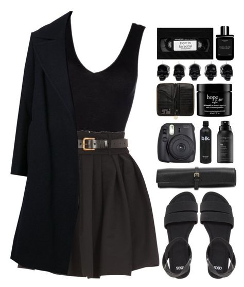 "#541" by madam-kate ❤ liked on Polyvore Pure Black Outfit, Goth Outfits Casual, Business Grunge, Business Goth, London Outfit Ideas, Interesting Outfits, London Outfit, Dark Outfits, Living Proof