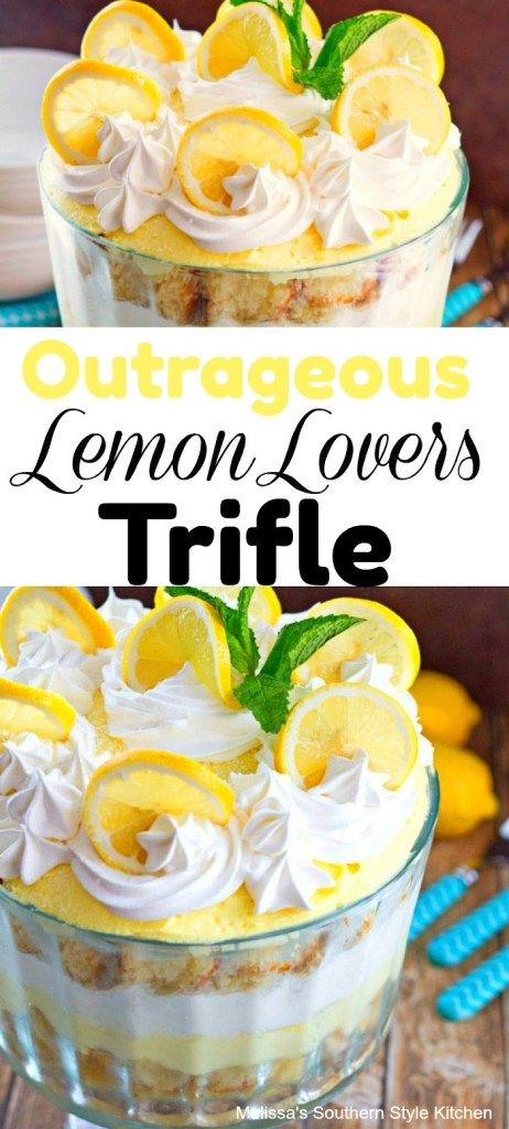 Lemon Trifle, Trifle Bowl Recipes, Trifle Dessert Recipes, British Desserts, Nutella Desserts, Lemon Dessert, Trifle Desserts, Lemon Dessert Recipes, Trifle Recipe