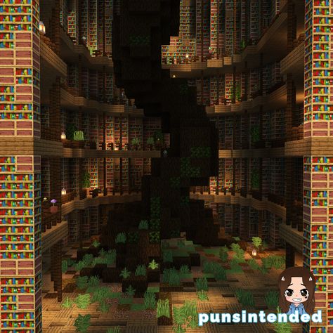 Cool Underground Minecraft Builds, Minecraft Orphanage Build, Overgrown Mansion Minecraft, Underground Minecraft Library, Overgrown Library Minecraft, Minecraft Large Library, Minecraft Cozy Library, Minecraft Tree Library, Minecraft Overgrown Tunnel