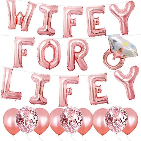 Amazon.com : bachelorette balloon Ring Balloon, Gold Engagement Party, Ballon Banner, Hanging Balloons, Bachelorette Balloons, Gold Bachelorette Party, Bride To Be Balloons, Rose Gold Bridal Shower, Gold Bachelorette