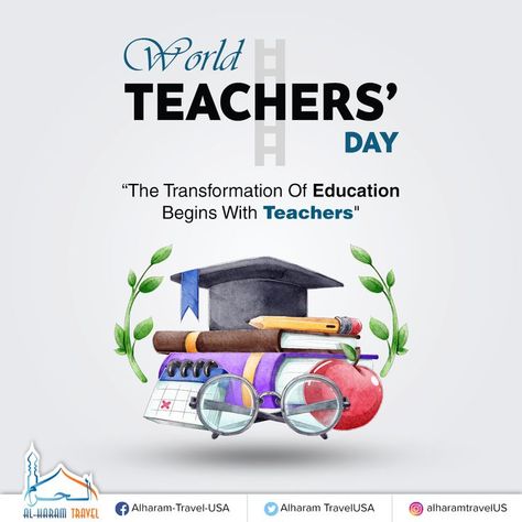 Teachers are the guiding angels. They are associated with the most sacred profession. Let’s celebrate their achievements and appreciate their efforts on this auspicious day of International Teachers Day 2022. #Islam #Muslims #Teachersday2022 #teachers #profession #models #specialday #AlharamTravelUSA International Teachers Day, Free Wallpaper Backgrounds, Teachers Day, Travel Usa, Special Day, Education, Models, Disney Characters, Fictional Characters