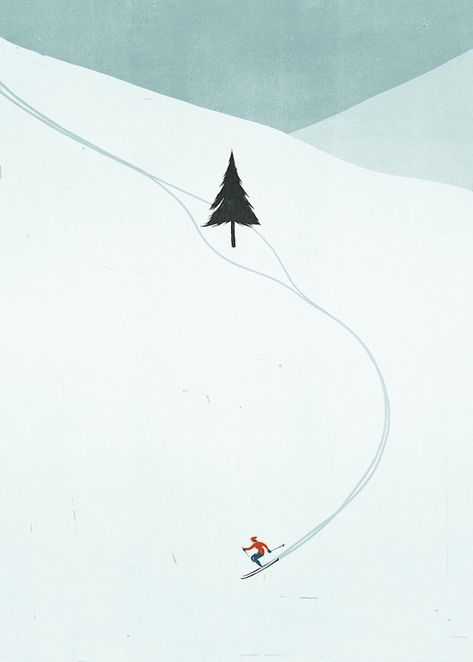 http://www.fubiz.net/2014/10/24/shouts-illustrations/shoutillustrations-21/ Ski Art, Ski Posters, Winter Illustration, Albrecht Durer, Art Et Illustration, Winter Art, Art And Illustration, E Card, Christmas Illustration