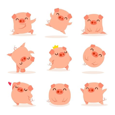 Piglet Drawing, Pig Painting, Kids Notes, Pig Drawing, Pig Character, Cute Piglets, Pig Illustration, Drawing Cartoon Faces, Pig Cartoon