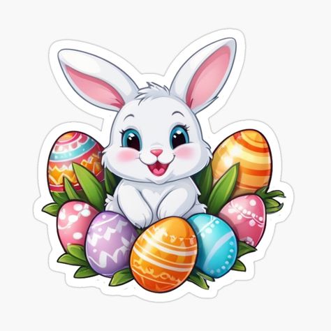 Easter Toppers, Happy Easter Stickers, Easter Egg Bunny, Easter Eggers, Winnie The Pooh Cake, Easter Stickers, Easter Pictures, Graphics Fairy, Decorate Notebook