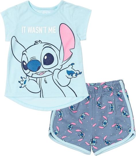 Terry Shorts Outfit, Disney Animated Movies, Lilo Y Stitch, French Terry Shorts, Shorts Outfit, Soft Clothes, Lilo Stitch, Disney Lilo, Girls T Shirt