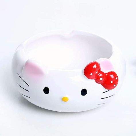 Ceramic Ashtray, Car Ornaments, Ashtrays, Home Furnishings, Hot Sale, Gifts For Women, Led Lights, Hello Kitty, Kitty