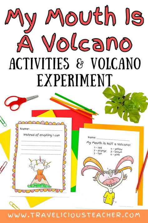 Are you looking for some engaging activities to pair with the book "My Mouth Is A Volcano"? Look no further! This resource includes a variety of activities, a volcano experiment, and a character analysis anchor chart. This is a great book to discuss shouting out in the classroom and raising a quiet hand. Click to read more about these fun "My Mouth Is A Volcano" activities! My Mouth Is A Volcano Activities Free, My Mouth Is A Volcano Activities, Character Analysis Anchor Chart, Classroom Vibes, Volcano Activities, Volcano Experiment, Guidance Lessons, School Week, Primary Lessons