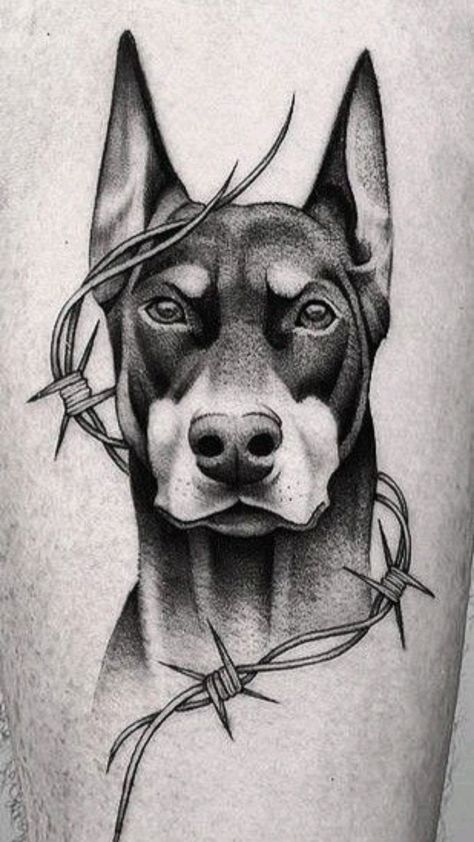 Majestic Dog, Doberman Tattoo, Zombie Tattoos, Tattoo Zeichnungen, Skull Art Drawing, Tattoo Design Book, Japanese Tattoo Art, Dark Tattoo, Black Ink Tattoos