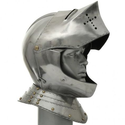 Helmet Tattoo, Knight Helmet, Medieval Tattoo, Medieval Helmets, Ancient Armor, Knights Helmet, Helmet Visor, Knight Art, Knight Armor