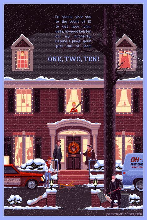 Home Alone Movie Poster, Home Alone 1990, Home Alone Movie, Home Alone Christmas, Christmas Phone Wallpaper, Pixel Art Games, Pizza Delivery, Christmas Feeling, Alternative Movie Posters