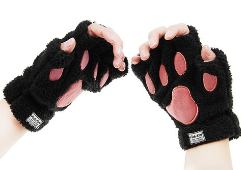 Cat Toys And Treats - Cute Cat Paw Claw Gloves for Women Girls Winter Warm Fingerless Faux Fur Plush Gloves #CatToysAndTreats Claw Gloves, Paw Gloves, Homemade Cat Toys, Gatto Carino, Diy Cat Toys, Paw Pattern, Bear Claws, Fingers Design, Cat Claws