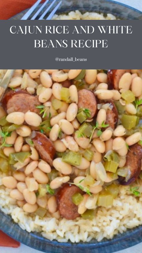 Great Northern Beans And Rice, Rice And White Beans, Great White Northern Bean Recipes, White Beans And Rice Recipes, White Bean Recipes Southern, White Northern Beans Recipes, Northern White Beans Recipes, White Bean And Rice, Fufilling Food