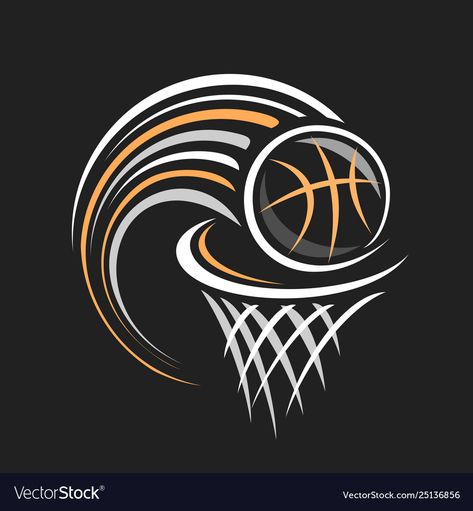 Basketball Net Logo, Basketball Logo Ideas, Basketball Logo Design Graphics, Basketball Logo Design Ideas, Logo Design Basketball, Logo Basket, Logo For Sports, Chalk Sketch, Basketball Vector