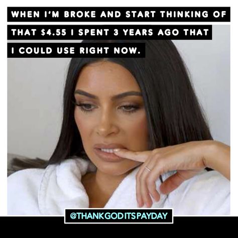 Sticking to a budget doesn't need to be boring . . . why not invest your time wisely with a daily dose of funny. money. memes? Follow us on Instagram @thankgoditspayday for EVEN MORE entertaining content . . . #funny #funnymemes #moneysavingtips Kim Kardashian Meme, Kardashian Memes, Mood Memes, Reaction Face, Funny Reaction, Kim K, Funny Reaction Pictures, The Kardashians, Reaction Memes