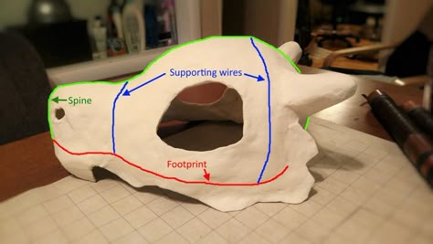 cubone skull tutorial Paper Mache Pokemon, Cubone Mask, Pokemon Costumes Diy, Cubone Skull, Mascara Hannya, Skull Tutorial, Paper Dragon Craft, Fursuit Tutorial, Diy Skulls