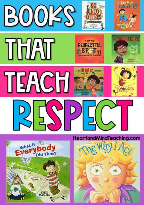 Looking for a list of respect books for kids? These children's books about respect for the classroom help teach kids to show respect in their words and behavior. Check out the book reviews and plan your classroom guidance lessons. #charactereducation #selbooks Respect Lesson For Kindergarten, Picture Books About Respect, Respect Lessons Elementary, Respect Lessons For Kids, Respect Crafts For Kids, Sel Lessons Kindergarten, Respect Activities For Kids, Respect Classroom, Respect Lessons