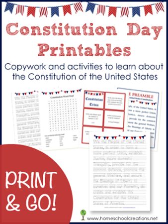 Free Constitution Day Printables and Activities Constitution Activities, Teaching Government, September Activities, 3rd Grade Social Studies, 4th Grade Social Studies, 5th Grade Social Studies, Homeschool Social Studies, Constitution Day, Social Studies Elementary