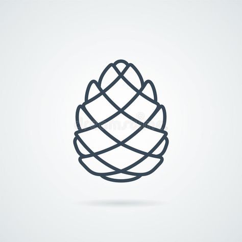 Pine Cone Drawing, Alpine Logo, Pine Tattoo, Tree Drawing Simple, Illustration Simple, Cute Tiny Tattoos, Tree Logos, Doodle Illustration, Logo Illustration