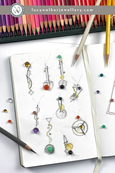 Sketching the jewelry design ideas with our lovely gems - Lovely Lady Lumps Bullet Cabochon Gemstone Set. The gemstone pack now available in our shop. Watercolor Jewelry, Convertible Jewelry, Jewellery Rendering, Jewellery Drawing, Jewellery Workshop, Jewelry Rendering, Jewelry Sketch, Jewelry Making Classes, Art Tutorials Watercolor